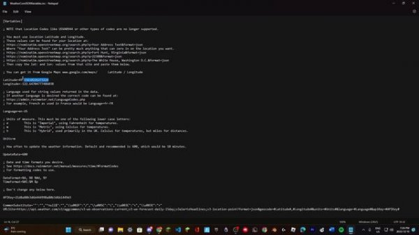 How to fix your weather location | Rainmeter Skins