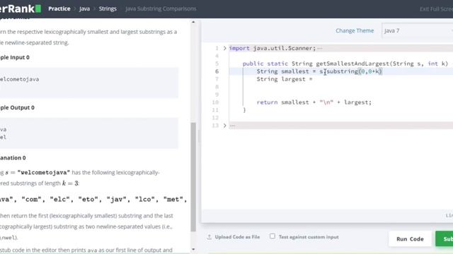 Java Substring Comparisons On hacker rank смотреть онлайн