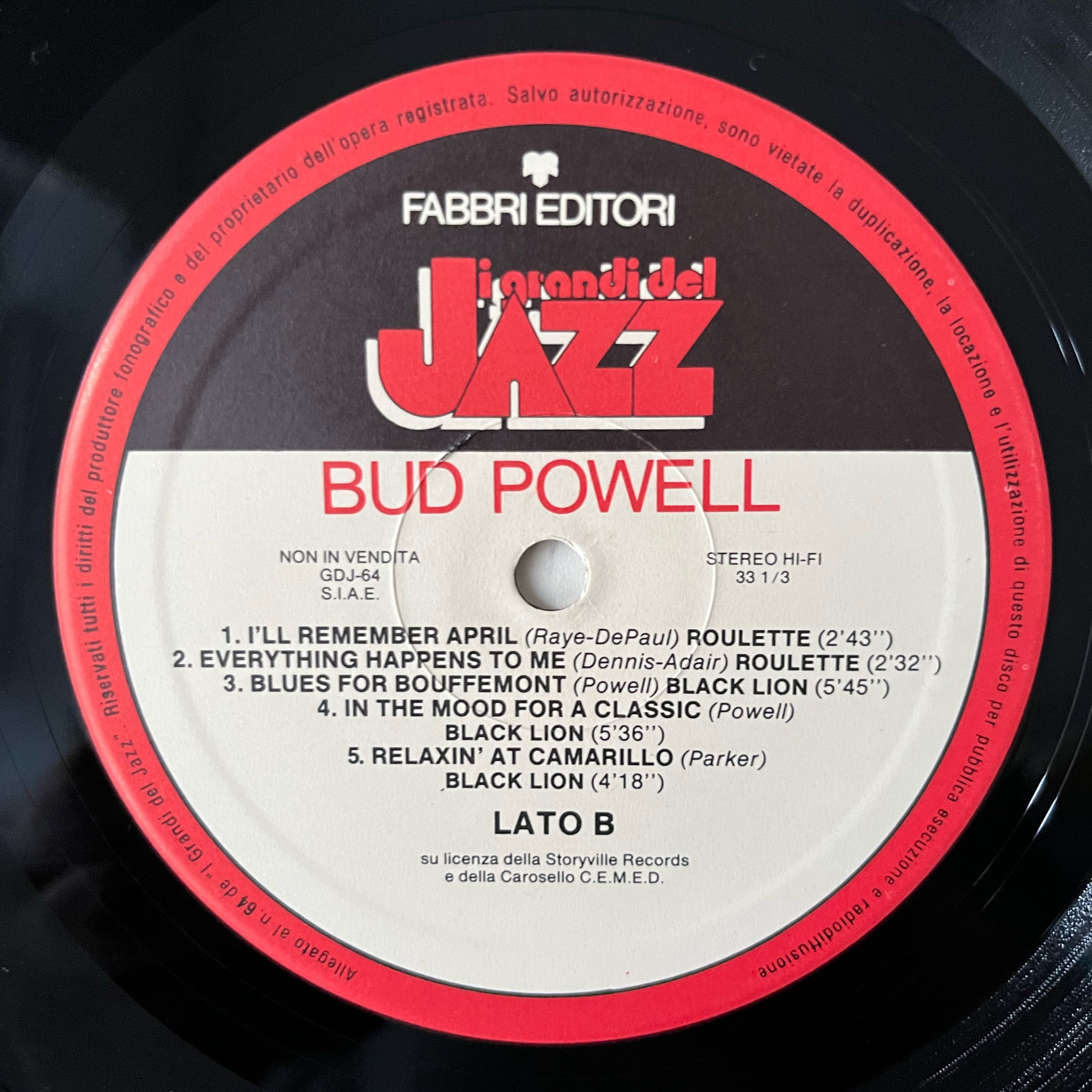 I Grandi Del Jazz - Bud Powell (lato B) смотреть онлайн