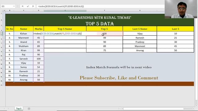 How to Find Top 5 or Top 10 data in MS Excel | Hindi | Advance Excel | смотреть онлайн