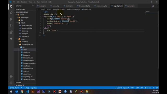 Login process using PHP into the Dashboard смотреть онлайн