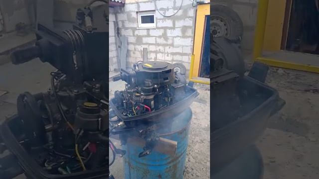 Первый запуск Suzuki DT 30 после ремонта