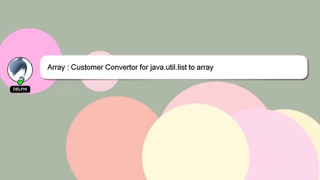 Array : Customer Convertor for java.util.list to array смотреть онлайн