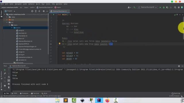Membuat Project Program Aplikasi Dengan Kotlin Operasi Boolean смотреть онлайн