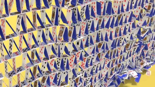 Blender physics simulation - House of cards collapsing смотреть онлайн