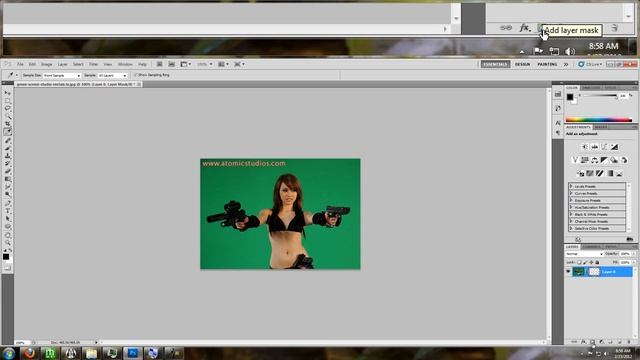 Tutorial: How to chroma key & remove green screen with Photoshop смотреть онлайн