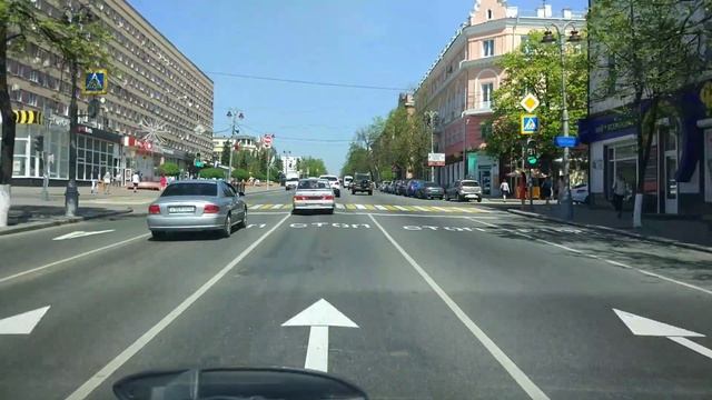 Город Курск. Автовидеообзор. Центр города за 10 минут. Зеленеющий Курск смотреть онлайн