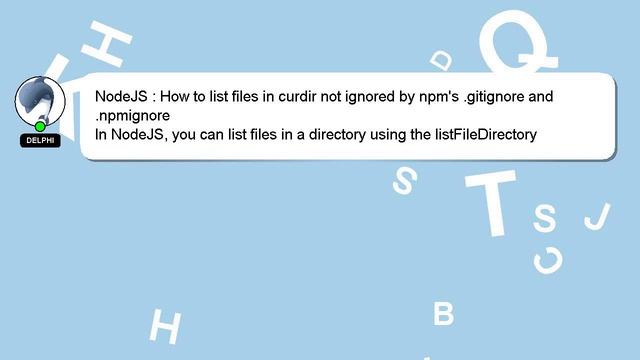 NodeJS : How to list files in curdir not ignored by npm's .gitignore and .npmignore смотреть онлайн