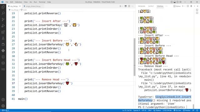 Removing the head and tail nodes in a singly-linked list using Python (Ep. 8) смотреть онлайн