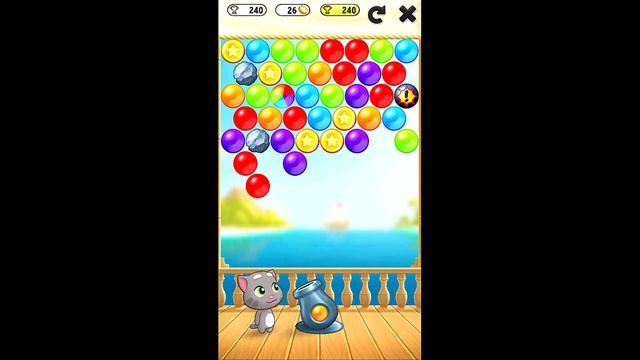 My Talking Tom-Bubble Shooter-Android Gameplay-Full HD смотреть онлайн