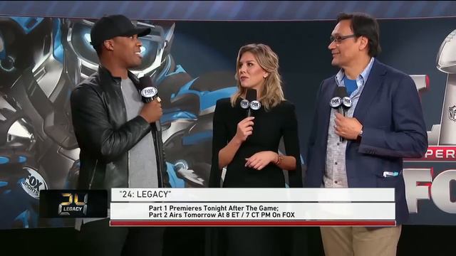 Charissa Thompson with Corey Hawkins and Jimmy Smits on Red Carpet | SUPER BOWL LI смотреть онлайн