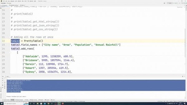Python Pip install and pretty table : Python programming for beginners