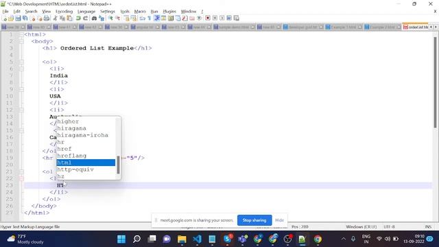 HTML Class - 2 : (Lists and Heading, Paragraph) 2022 09 13 08 43 00 смотреть онлайн