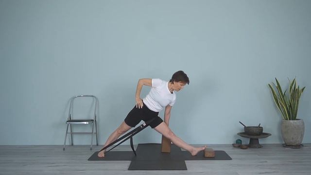 Extended Triangle Pose (Utica Trikonasana)- Iyengar Yoga (HD) смотреть онлайн