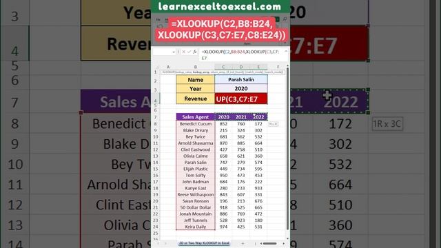 2D XLOOKUP: Excel Nested Two way XLOOKUP with Multiple Criteria: Double XLOOKUP Formula in Excel смотреть онлайн