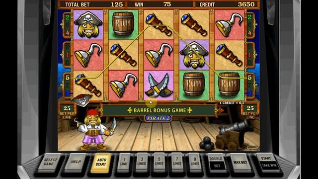PIRATE 2 +BARREL BONUS GAME!!! +WIN!!! online free slot SLOTSCOCKTAIL igrosoft HHS смотреть онлайн