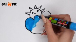 Раскраска для детей Облако и Солнце. Как Нарисовать Облако и Солнце
