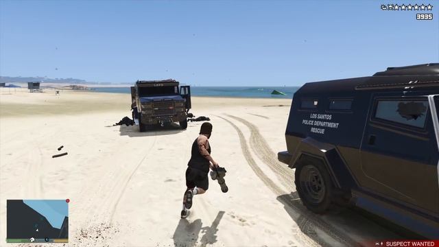 GTA 5 - Epic Beach Rampage (Minigun Rampage) + Six Star Escape смотреть онлайн