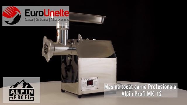 MASINA DE TOCAT CARNE ALPIN PROFI MK-12, 850W, 150 KG/ORA, ELECTRICA PROFESIONALA смотреть онлайн
