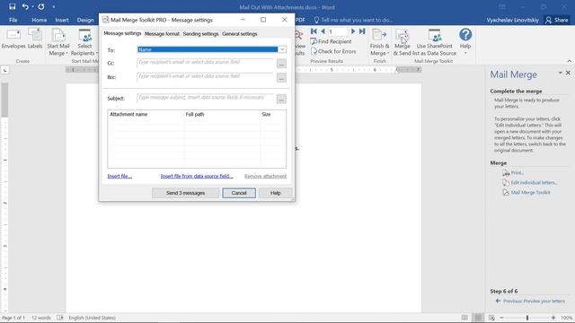 How to Mail Merge with individual attachments in Word смотреть онлайн