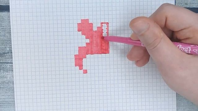 Милый рисунок по клеточкам - как нарисовать ЗАЙЧИКА В ШАПКЕ / Май Мелоди АНИМЕ / Лайк АРТ смотреть онлайн