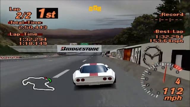 Gran Turismo 2 - Chevrolet Corvette Stingray ’82 HD Gameplay смотреть онлайн