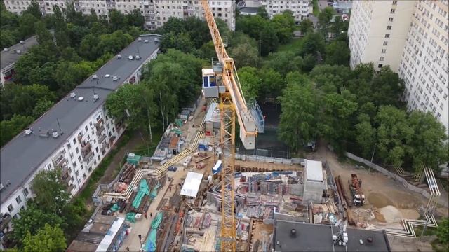 ОДНИМ ДУБЛЕМ! Лето. Стройка. Башенный кран POTAIN MDT-178 смотреть онлайн