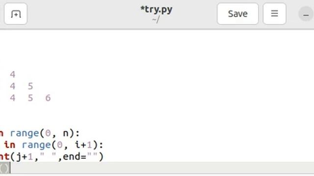 Python: Flow of control showing pattern printing смотреть онлайн