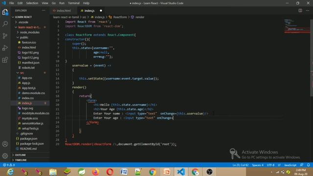 React Forms | ReactJS Tutorial | Part - 16 | Tamil | 2020 смотреть онлайн