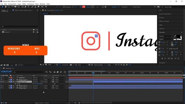 Как создать заставку для инстаграм с призывом подписаться в After Effects. Часть 1. смотреть онлайн