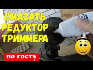Смазать редуктор триммера по ГОСТУ и фрезы для покоса