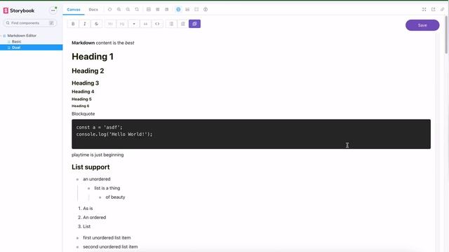ProseMirror & DS Storybook Demo смотреть онлайн
