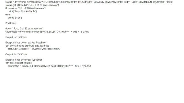 Python Selenium, checking if element is present. and if it was present I want it... (1 answer) смотреть онлайн