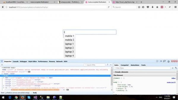 JQuery AutoComplete MultiSelect in PHP and MySQL
