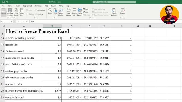 Freeze Panes in Excel - How to Use Freeze Panes Options in Excel смотреть онлайн