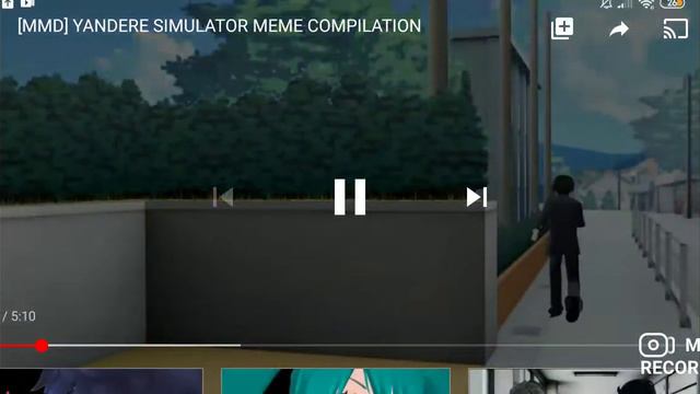 топ 2 смешных момента в MMD Yandere simulator при скорости 0'25 смотреть онлайн