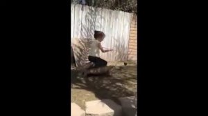 Little Girl Riding Tortoise  Девочка катается на черепахе