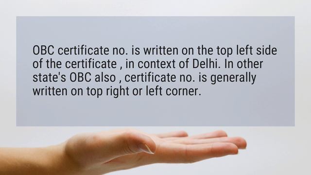 Where is OBC certificate number written? смотреть онлайн
