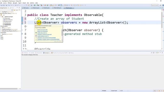 Apply Observer pattern to build a Class Management program using Java смотреть онлайн
