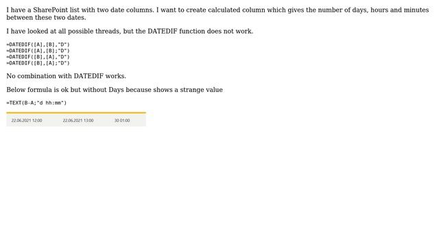 Sharepoint: Calculate Days, Hours and minutes between two different dates and times смотреть онлайн