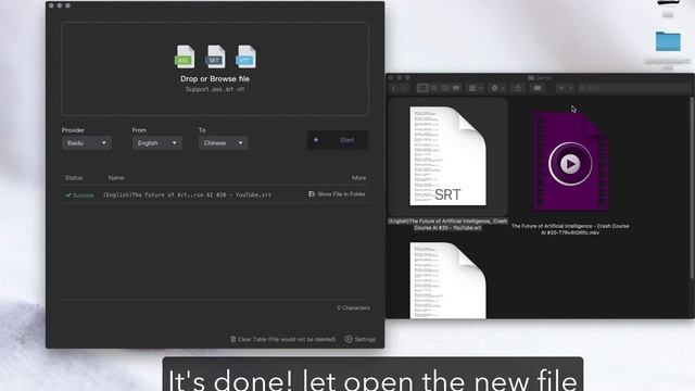 Translate Subtitle File using "Tern" Desktop software смотреть онлайн