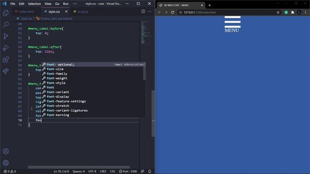 Hamburger Menu Bar | Pure CSS | смотреть онлайн