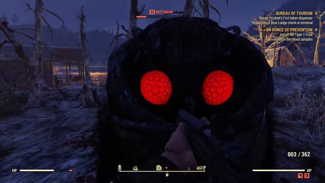 Fallout 76 - Glitched Mothman Fight смотреть онлайн