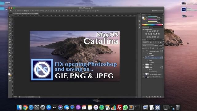 FIX problems opening Photoshop in Catalina and saving as GIF, PNG & JPEG? смотреть онлайн
