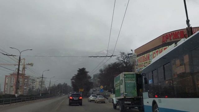 16.02.2021 Снег, дорога к Ялте.