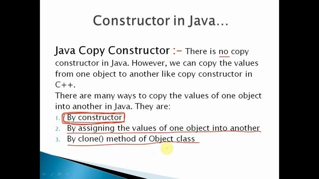 Java Programming (Copy Constructor in Java) смотреть онлайн
