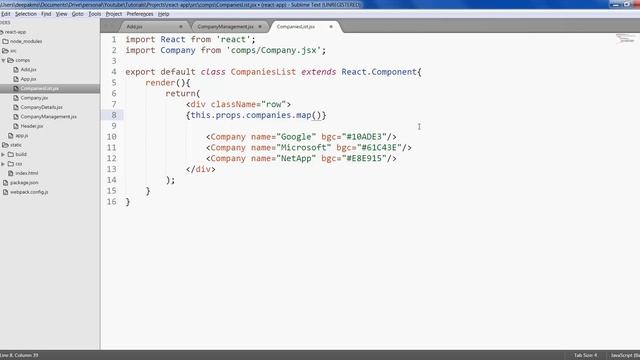 ReactJS / React JS Tutorial For Beginners - #12 - Example Application 6 / 10 смотреть онлайн