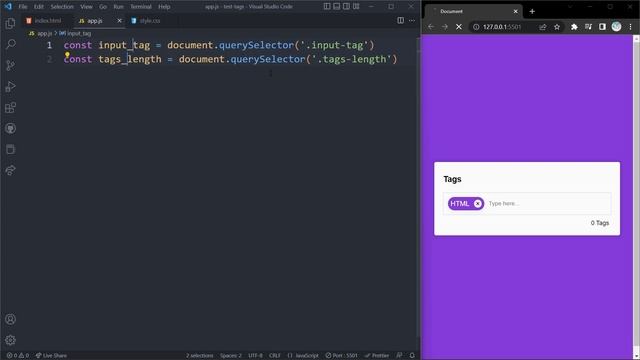 Create Tags Input Box Using HTML & CSS & JavaScript смотреть онлайн