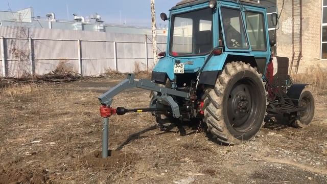 Буровая установка с приводом от ВОМ для МТЗ 82 смотреть онлайн