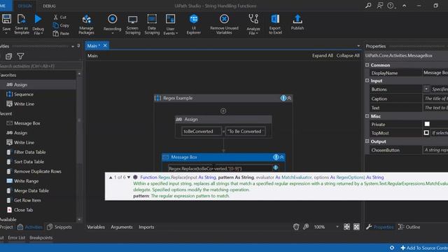 String Manipulation using Regex.Replace in UiPath смотреть онлайн